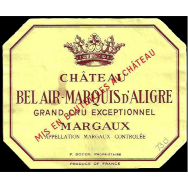 CHÂTEAU BELAIR MARQUIS D'ALIGRE 1963